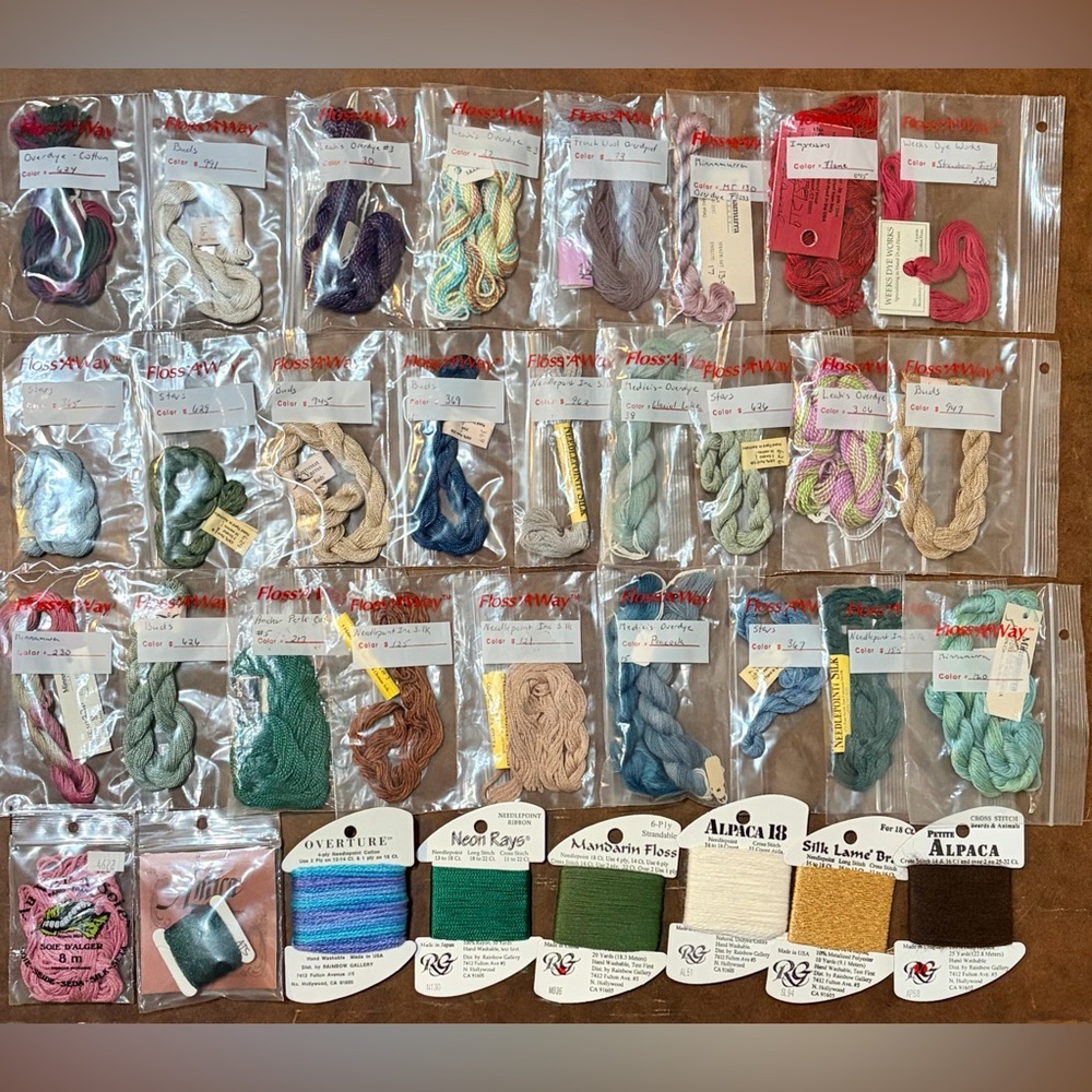 150- Assorted Embroidery Floss and Yarn Collection - Picture 3 of 15